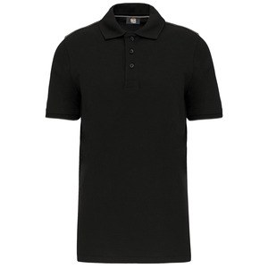 WK. Designed To Work WK270 - Polo DayToDay contrastado hombre Black / Silver