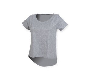 SF Women SK233 - Camiseta espalda muy larga Gris mezcla