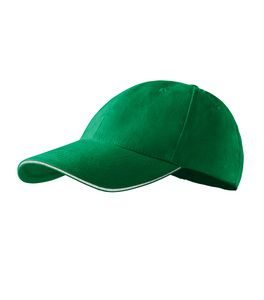 Malfini 306 - Sandwich 6P Cap unisex vert moyen