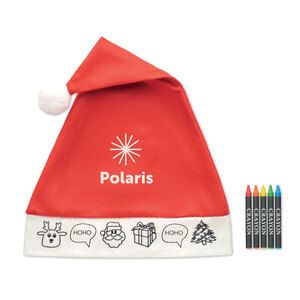 GiftRetail CX1505 - BONO PAINT Gorro de Papá Noel para niños Rojo