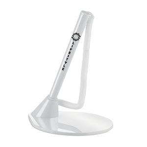 GiftRetail MO7812 - STANDUP Bolígrafo con soporte Blanco