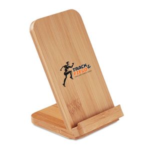 GiftRetail MO9692 - Cargador inalámbrico de bambú Wood