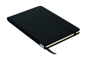 GiftRetail MO9966 - NOTE RPET Libreta A5 tapa RPET Negro