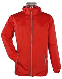 Barents SPEED - Windbreaker Unisex con capucha y cremallera contrastante Rojo