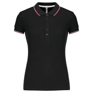 Kariban K251 - POLO PIQUÉ DE MANGA CORTA PARA MUJER Black / Red / White