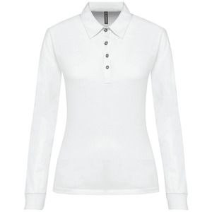 Kariban K265 - Polo jersey manga larga mujer White