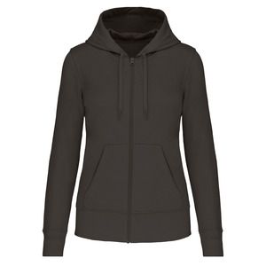 Kariban K4031 - SUDADERA CON CAPUCHA Y CREMALLERA ECORRESPONSABLE MUJER Gris oscuro