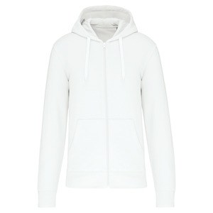 Kariban K4030 - SUDADERA CON CAPUCHA Y CREMALLERA ECORRESPONSABLE HOMBRE White