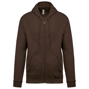 Kariban K479 - Sudadera con cremallera y capucha Chocolate