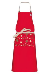 Kariban K8008 - DELANTAL NAVIDEÑO ADULTO "Origine France Garantie" Red