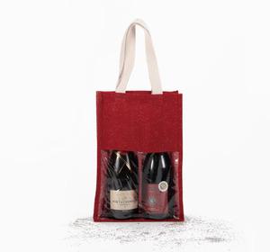 Kimood KI0268 - Bolsa de yute para botellas