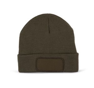 K-up KP894 - Gorro con parche y forro Thinsulate Dark Khaki