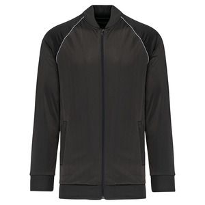 PROACT PA384 - Chaqueta de deporte con cremallera y ribete - Unisex Gris oscuro