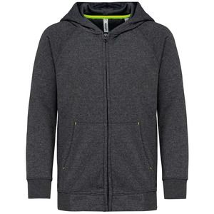 PROACT PA386 - CHAQUETA CREMALLERA Y CAPUCHA INFANTIL Dark Grey Heather