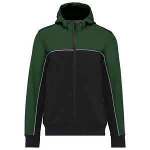 WK. Designed To Work WK450 - CHAQUETA SOFTSHELL BICOLOR - CAPAS - BIONIC-FINISH® ECO – Unisex Black/Forest Green