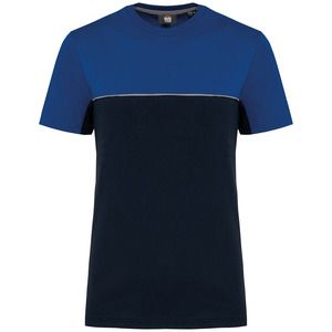 WK. Designed To Work WK304 - Camiseta bicolor ecorresponsable manga corta - Unisex Azul marino / Azul royal