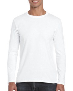 Gildan GIL64400 - Camiseta softStyle ls para él Blanco