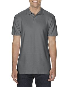 Gildan GIL64800 - Polo softstyle doble pique ss para él Charcoal