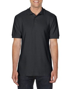 Gildan GIL85800 - Polo Premium Cotton Doble piqué para él para él Negro