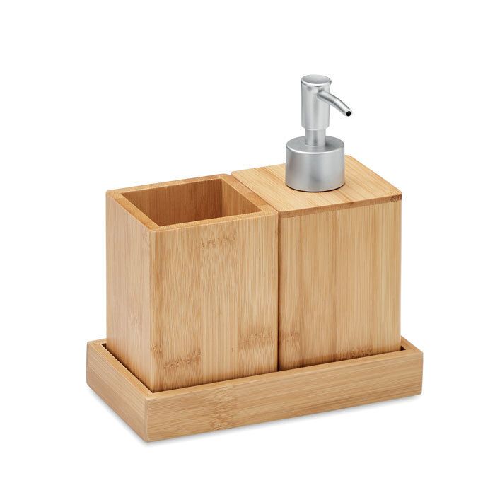 GiftRetail MO6768 - SUOMI Set de baño de 3 piezas bambú