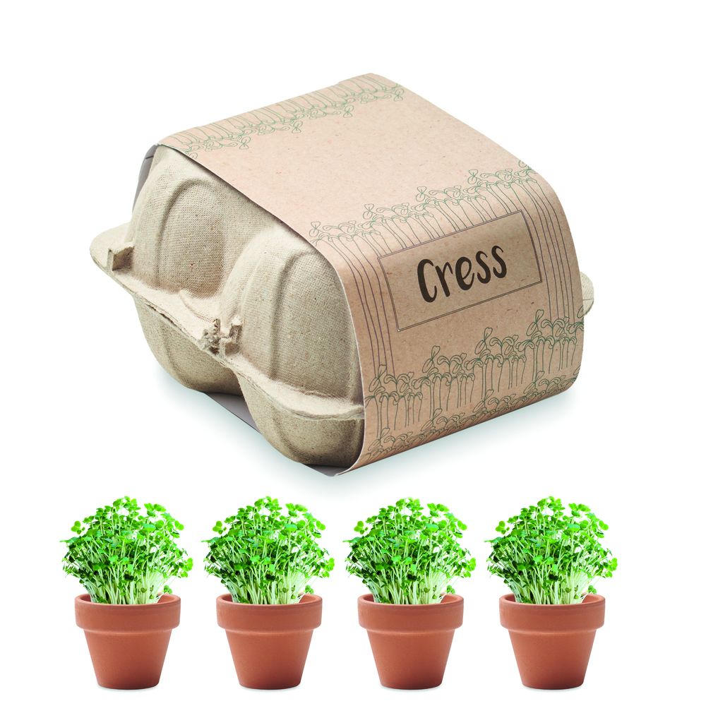 GiftRetail MO6886 - CRESS Kit de cultivo en huevera