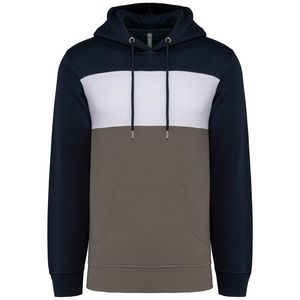 Kariban K4016 - Sudadera tricolor con capucha unisex<br/>