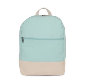 Kimood KI0185 - Mochila básica de algodón Ice Mint / Natural