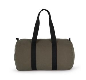 Kimood KI0632 - Bolso tote de lona de algodón Dark Khaki/Black