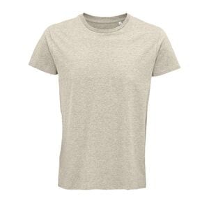 SOL'S 03582 - Crusader Men Camiseta Hombre Ajustada De Punto Liso Y Cuello Redondo Beige matizado 