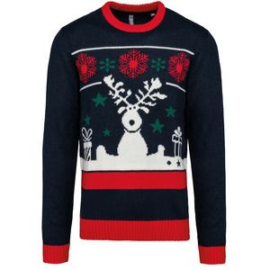 Kariban K9010 - Jersey cuello redondo de Navidad unisex Night Navy