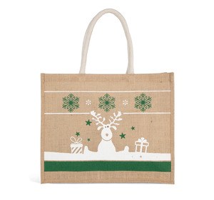 Kimood KI0736 - Bolsa shopper con motivos navideños