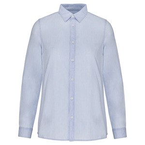 Kariban KNS501 - Camisa de algodón sarga efecto lavado mujer Bleached Indigo