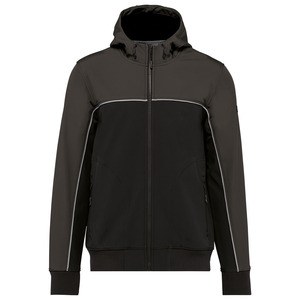 WK. Designed To Work WK450 - CHAQUETA SOFTSHELL BICOLOR - CAPAS - BIONIC-FINISH® ECO – Unisex Negro / Gris oscuro