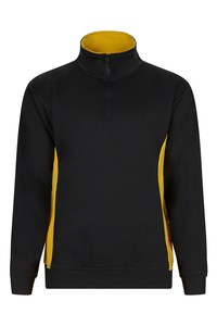 Velilla 105704 - SUDADERA BICOLOR CREMALLERA Black/Yellow