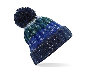 Beechfield BF486 - Gorro sacacorchos con pompón Alpine Blues