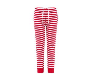 SF Mini SM085 - KIDS’ CUFFED LOUNGE PANTS Red / White Stripes