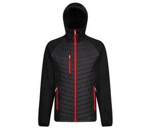 REGATTA RGA549 - MEN'S NAVIGATE HYBRID JACKET Black / Classic Red