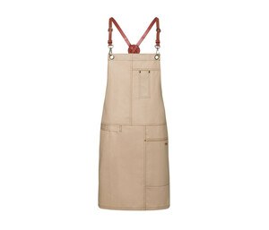 KARLOWSKY KYLS25 - Stylishly trendy bib apron Beige