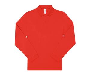 B&C BCU427 - Men's long sleeve poloshirt 210 Red