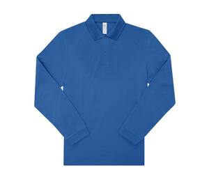 B&C BCU427 - Men's long sleeve poloshirt 210 Azul royal