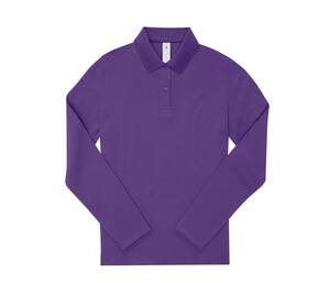 B&C BCW462 - Ladies' long sleeve poloshirt Meta Lilac