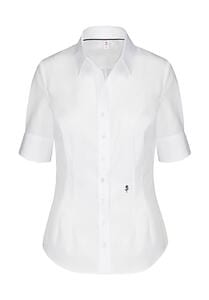 Seidensticker 080614 - Camisa Slim Fit manga corta mujer Kent White