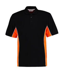 Gamegear KK475 - Polo Track hombre Classic Fit Black/Orange/White