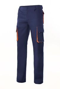 Velilla 103004 - PANTALÓN BICOLOR MARINE BLUE/ORANGE