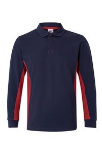 Velilla 105514 - POLO BICOLOR ML Navy Blue/Red