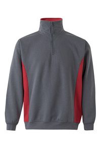 Velilla 105704 - SUDADERA BICOLOR CREMALLERA Grey/Red