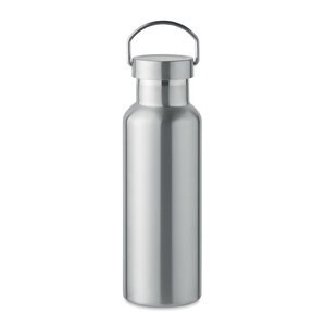 GiftRetail MO2107 - FLORENCE Botella doble pared 500 ml matt silver