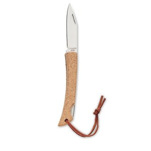 GiftRetail MO6956 - BLADEKORK Navaja plegable con corcho Beige