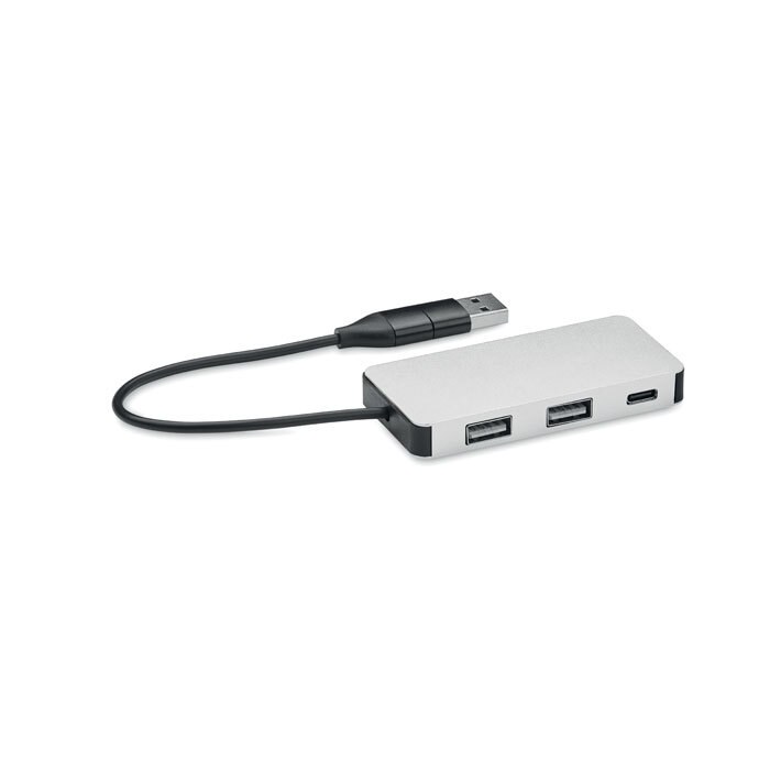 GiftRetail MO2142 - HUB-C HUB 3 puertos cable de 20 cm