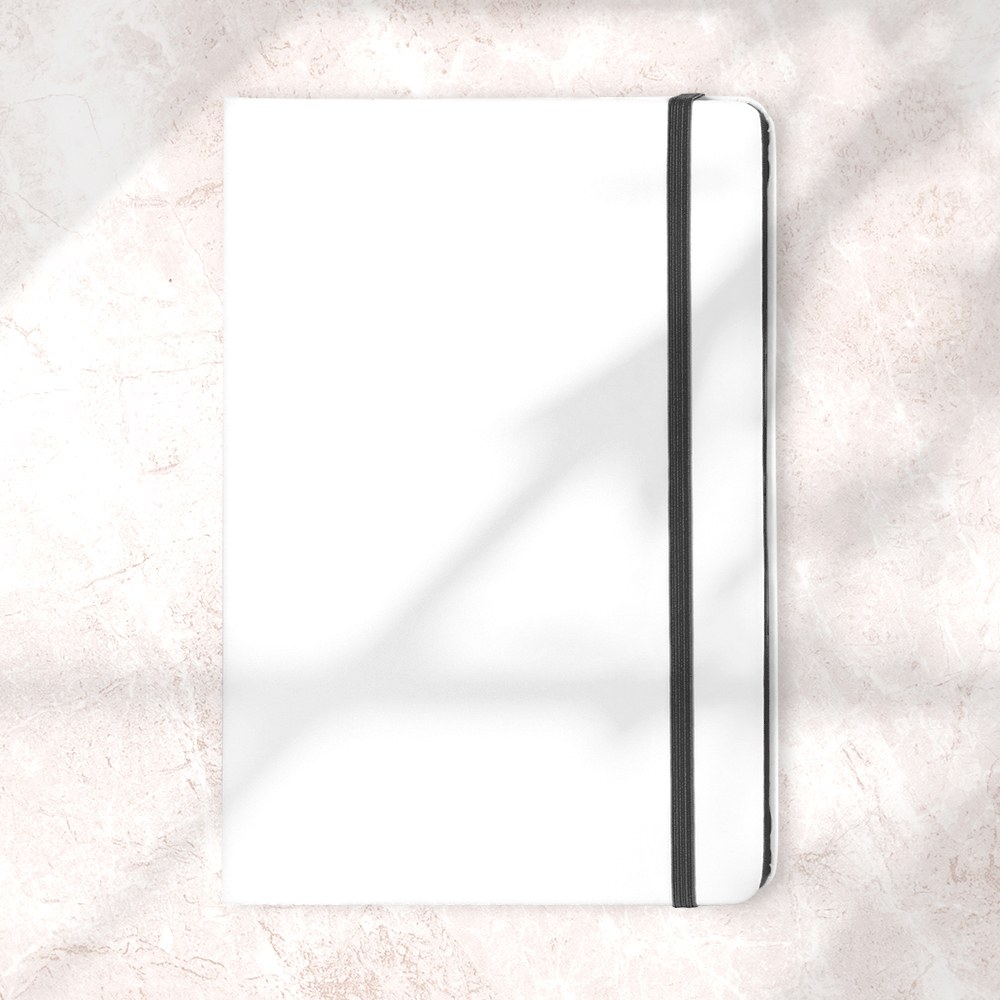 EgotierPro 37088 - Cuaderno PU blanco con banda elástica COLORE